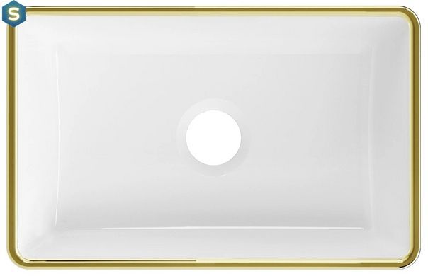 Умивальник Mexen Nadia 36 white gold Edge накладний MEX-21613605, Золотий