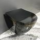 Подвесной унитаз VBI Vulcano black glossy VBI-020414, Черный/золото