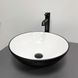 Умывальник VBI Amalfi black white накладний VBI-013401, Черный матовый