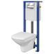 Комплект инсталляции Cersanit Aqua 02 с унитазом Cersanit Carina CleanOn с сидением Soft Close, Белый
