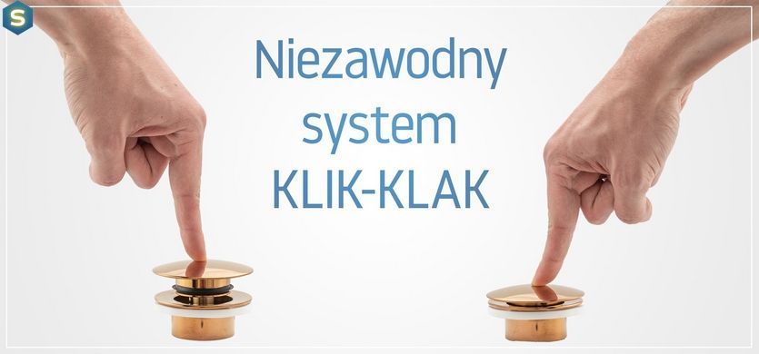 Донний клапан для умивальника Rea click-clack L.gold золотий REA-A2360, Золотий