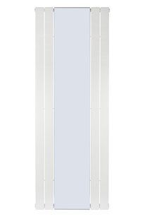 Дизайнерский радиатор Betatherm Mirror 1 H-1800 мм, L-609 мм, с зеркалом, нижнее подключение LE 1118/08 9016 99, Белый матовый