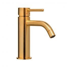 Смеситель для раковины Paffoni Light без донного клапана honey gold brushed LIG071HGSP, Золотой