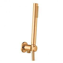 Душовий гарнітур Paffoni з тримачем та шлангом 1500 мм honey gold ZDUP094HG, Золотий