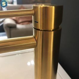 Смеситель для раковины Paffoni Light без донного клапана honey gold brushed LIG071HGSP, Золотой