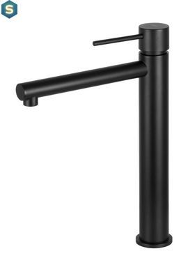 Смеситель для умывальника Corsan Lugo black mat высокий CMB7512BL, Черный матовый