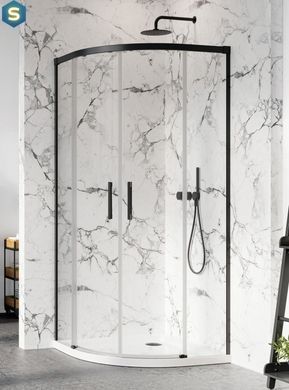 Душевая кабина Radaway Idea Black PDD 80Lx90Rx200 стекло прозрачное черный профиль 387139-01-01 + 387150-54-01