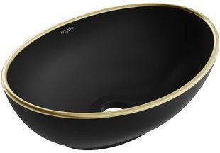 Умивальник Mexen Elza black gold EDGE накладний MEX-21014025, Золотий