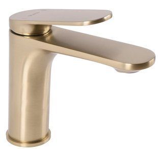 Смеситель для умывальника Rea Marco brushed gold низкий REA-B4897, Золотой