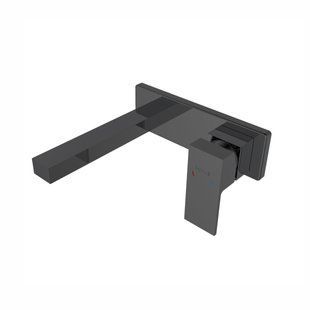 Смеситель для умывальника настенный Imprese Karlov 25 мм black matt f03507610AC, Черный матовый