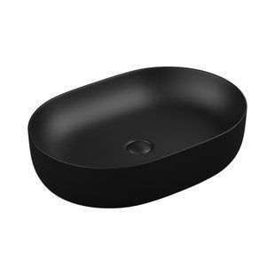 Умывальник Koller Pool Round на столешницу 600x415 мм, черный матовый RN-0600-WB-MB, Черный матовый