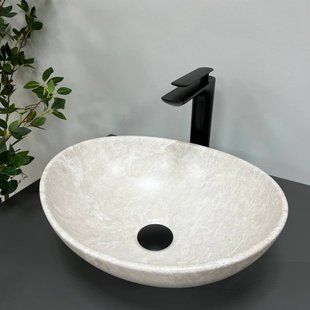 Умывальник (раковина) VBI PARMA LIGHT STONE MATT накладной, Каппучино