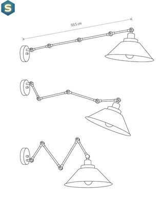 Бра Nowodvorski 9126 Pantograph E27 1x60W IP20 Bl