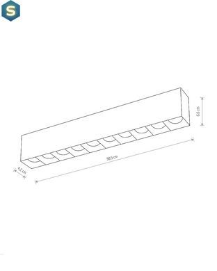 Точковий світильник Nowodvorski 10056 Midi Led 1x40w 3000K 3700Lm IP20 Bl