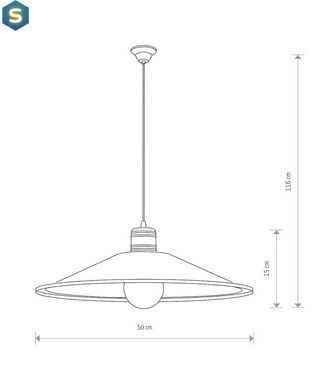 Підвісний світильник Nowodvorski 6444 Garret E27 1x60W IP20 Brown