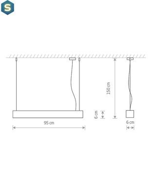 Підвісний світильник Nowodvorski 7547 Soft led T8LED 1x16W 3000K 2300Lm IP20 Wh