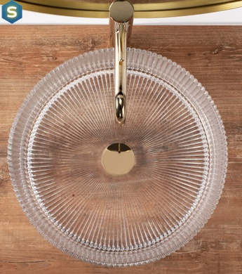 Умивальник Rea Ingrid transparent 40 накладний REA-U0278, Прозрачный