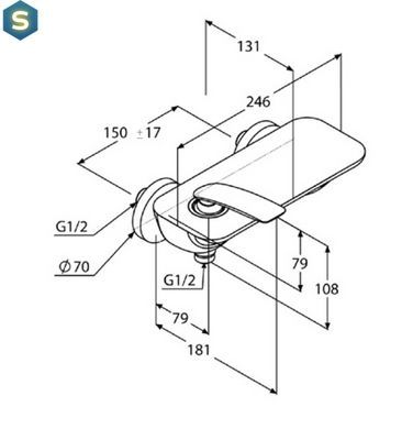 Змішувач для душу Kludi Balance DN 15 чорний мат 527108775