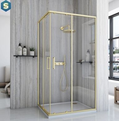 Душова кабіна Rea City 80x100 brushed gold REA-K6445, Золотий, Універсальна, золотий