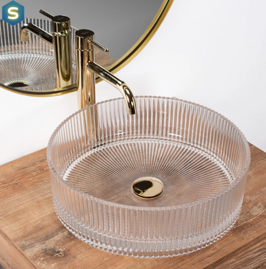 Умивальник Rea Ingrid transparent 40 накладний REA-U0278, Прозрачный