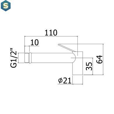 Набор гигиенического душа скрытого монтажа Paffoni Tweet Round, Бронза