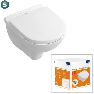 Унітаз підвісний Villeroy&Boch O.Novo 5688HR01 49 см з кришкою Soft Closing, Білий