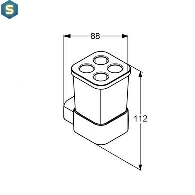 Склянка для зубних щіток Kludi E2 4998205, Хром