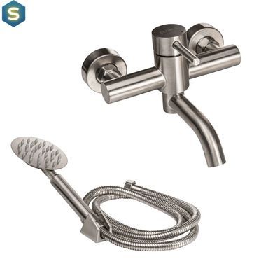 Смеситель для ванны Globus Lux Alpen SBT1-102L, Графитовый хром