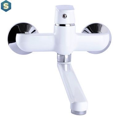 Змішувач для кухні зі стіни Globus Lux Laguna GLA-0104-7-white, Білий