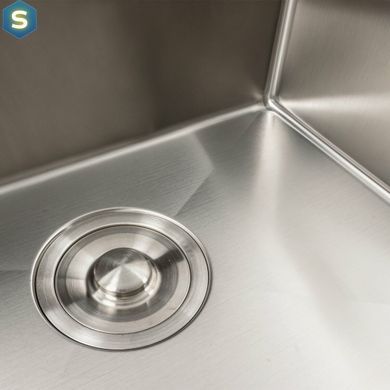 Кухонна мийка нержавійка 78x43 L Platinum Handmade (два отвори, круглий сифон 3,0/0,8), Нержавіюча сталь