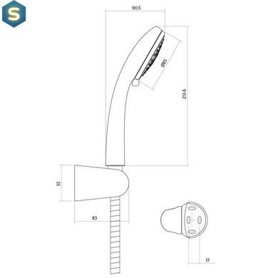 Душовий гарнітур Cersanit Modi S951-023, Хром
