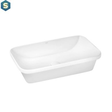 Умивальник Qtap Scorpio врізний прямокутний 610х380х150 мм White + донний клапан PU02, Білий
