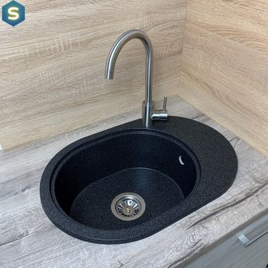 Кухонна мийка Adamant Ovale 610x420x180 графіт 648223, Графит