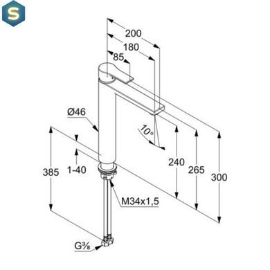 Змішувач для умивальника Kludi Zenta SL 482560565, Хром
