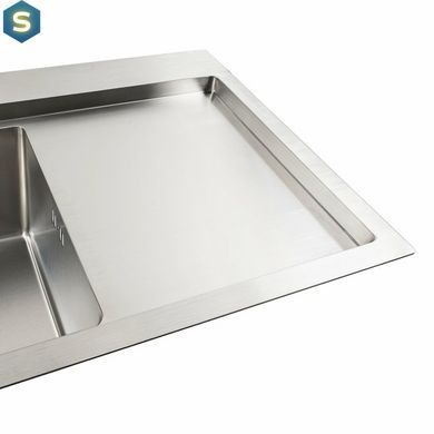Кухонна мийка нержавійка 78x43 L Platinum Handmade (два отвори, круглий сифон 3,0/0,8), Нержавіюча сталь