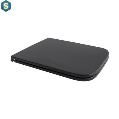 Унитаз подвесной Qtap Gemini безободковый с сиденьем Soft-close QT2533076EUQMB, Черный матовый