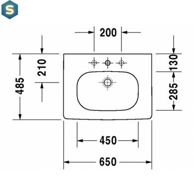 Тумба з умивальником 65 см Duravit Ketho KT006201818, Білий
