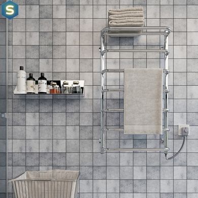 Рушникосушарка KOSSER Скоба с полкой 700х500/6 ER рег., Хром, Правий