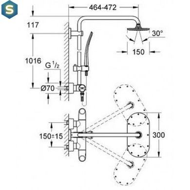 Душова система Grohe RAINSHOWER 27472000