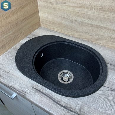 Кухонна мийка Adamant Ovale 610x420x180 графіт 648223, Графит