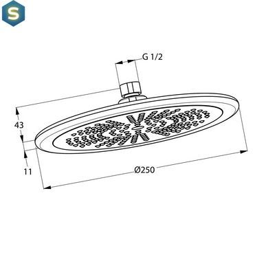 Верхній душ Kludi Freshline 6751105-00, Хром