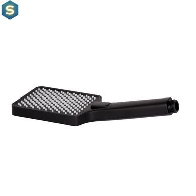 Ручний душ Qtap Rucni 140x95 мм прямокутний QTRUC125BLM45959 Black matt, Черный матовый