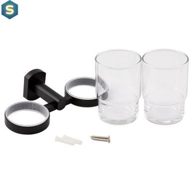 Стакан двойной Qtap Liberty BLM 1155, Черный матовый