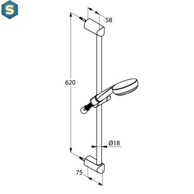Набір змішувачів для вани Kludi Pure&Easy 376850565, Хром