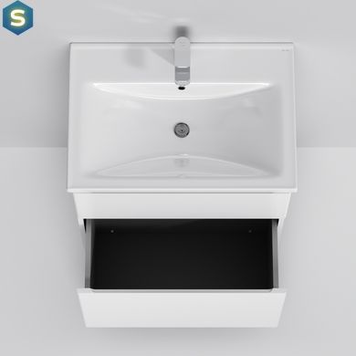Тумба з умивальником Am.Pm X-Joy підлогова 65 см 2 ящики білий M85-FSX0652-WC0652WG38, Білий
