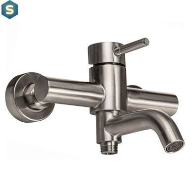 Смеситель для ванны Globus Lux Alpen SBT1-102L, Графитовый хром