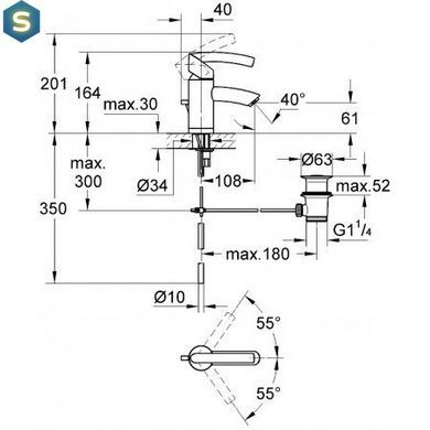 Змішувач для раковини Grohe Tenso 33347000