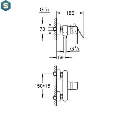 Смеситель для душа Grohe QuickFix Get 32888000, Хром