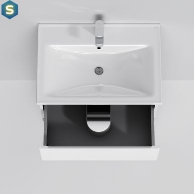 Тумба з умивальником Am.Pm X-Joy підлогова 65 см 2 ящики білий M85-FSX0652-WC0652WG38, Білий
