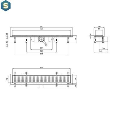 Трап лінійний Kroner KRP Harz L60 L&ouml;cher CV029582